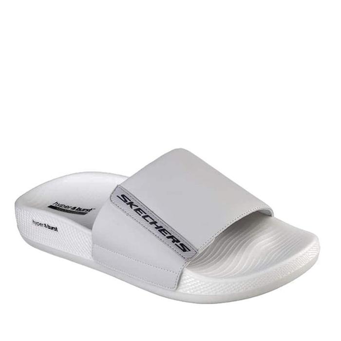 Skechers Hyper Slide Pria Sandal Bertali Adjustable Grey SKE229040GYB Original - Sendal