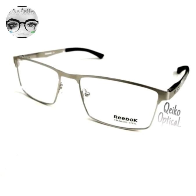 Frame Kacamata Pria Titanium Metal Reebok 80379s52- Silver Chrome