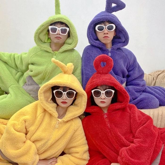 KOSTUM COSPLAY TELETUBBIES ONESIE DEWASA