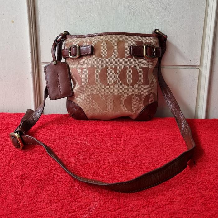 TAS SLING WANITA NICOLE ST GILLES PARIS KULIT ASLI SECOND IMPORR