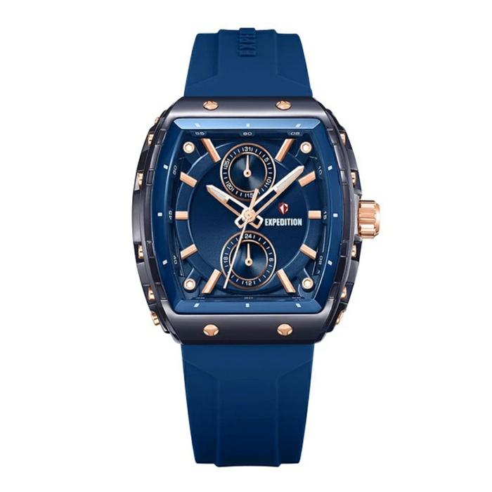 Jam Tangan EXP EX 6814 MFRRGBU Blue Rubber Band