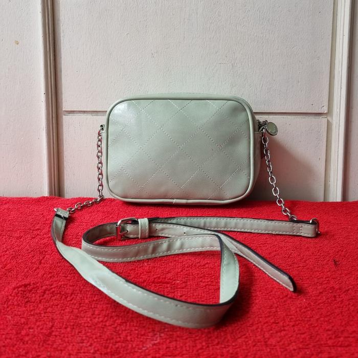 TAS SLING KULIT WANTA CAMBAG SECOND IMPORT SAGE