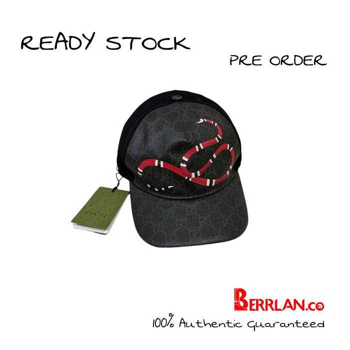 Gucci Kingsnake Cap in Black 100% Authentic Guaranteed