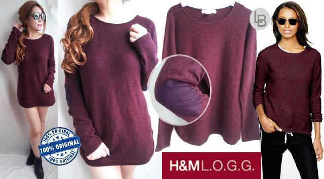 H&M Logg Maroon Sweater