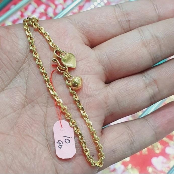 gelang emas asli 24 karat 10 gram