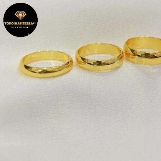 Cincin Polos Emas Asli 24 Karat