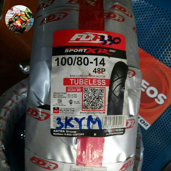 ban depan pcx 150 tubeless fdr sport evo 100/80-14 original