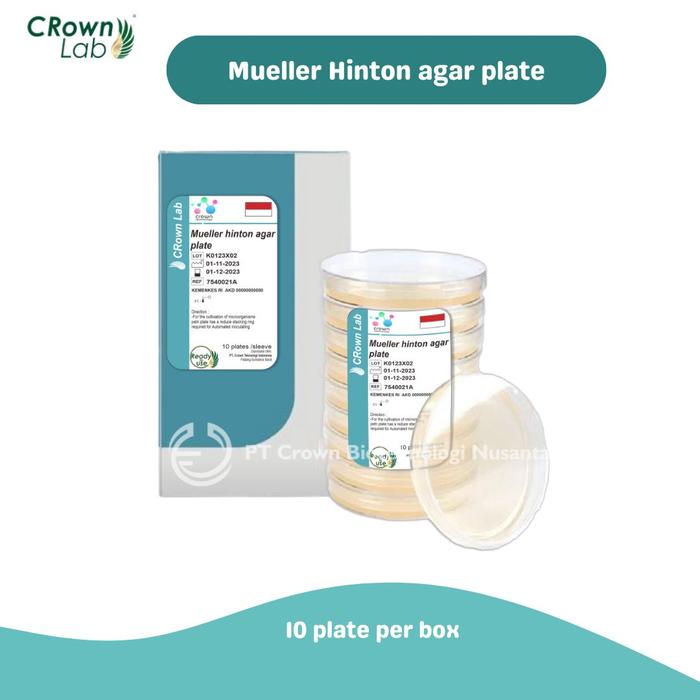 MHA Mueller Hinton Agar Plate 10 plate/box_CRown Lab