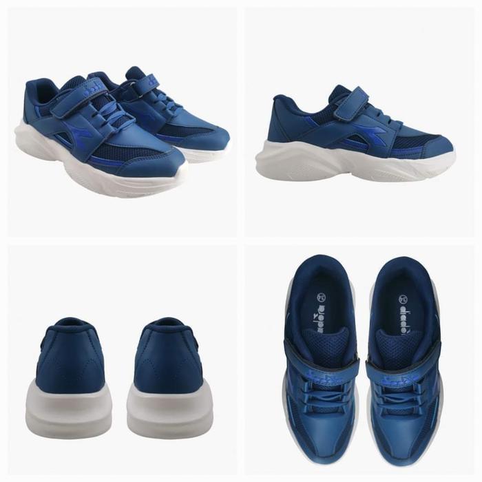 SALEEE 100% Original Sepatu Sneakers DIADORA Eugene Jr Boys - Navy