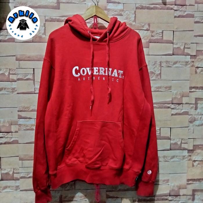 Hoodie Covernat Bordir Merah Second Original