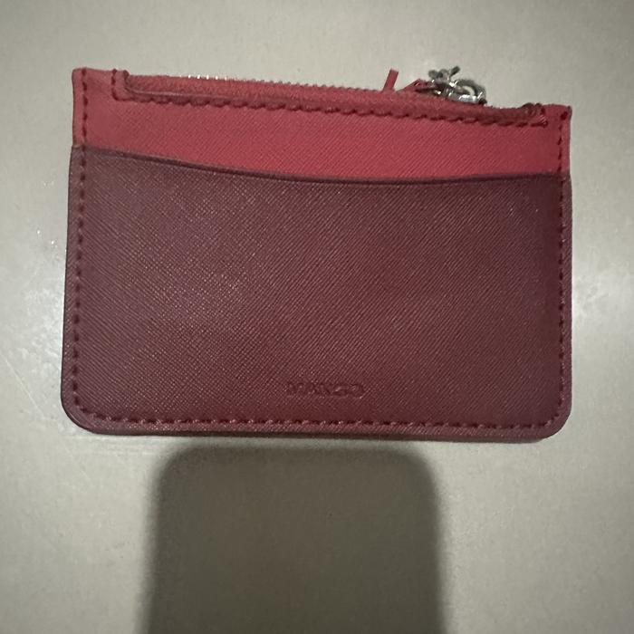 Dompet Koin Mango warna merah 2 sleting / pouch kartu koin