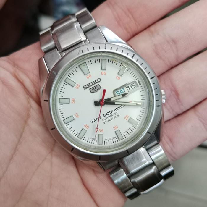 seiko 5 automatic original bekas/seiko 7s26 sporty seken japan.