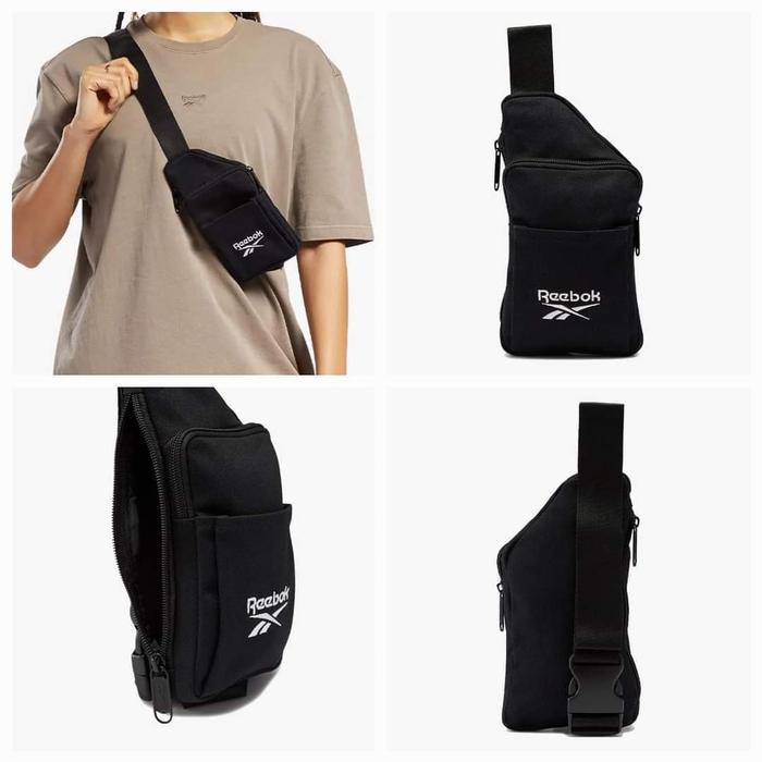 SALEEE 100% Original Tas Slempang Reebok Unisex CL FO - Hitam