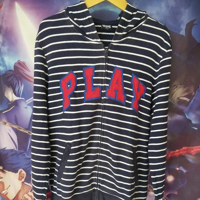 Teams Polham Play Stripes Hoodie Jaket Original Second Brand Korea
