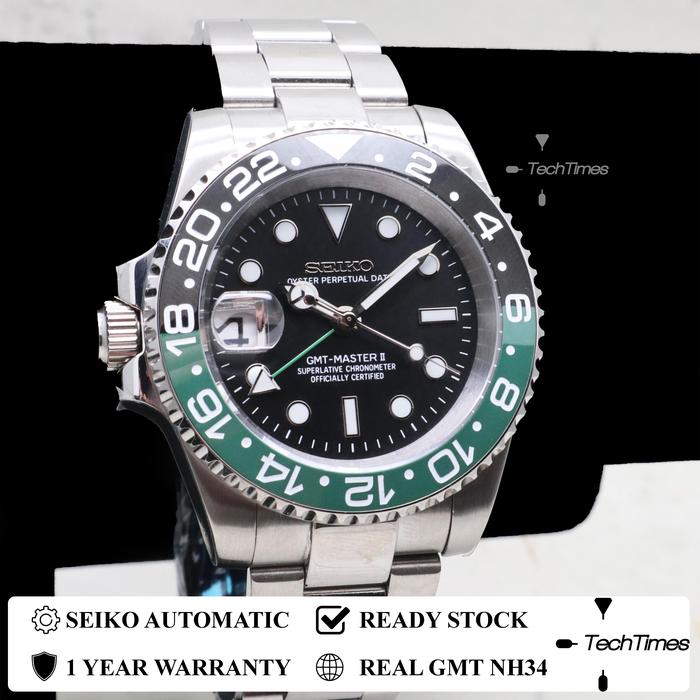Seiko Mod Seikomod Sprite NH34 LEFTY GMT Automatic Seikomods Sprite