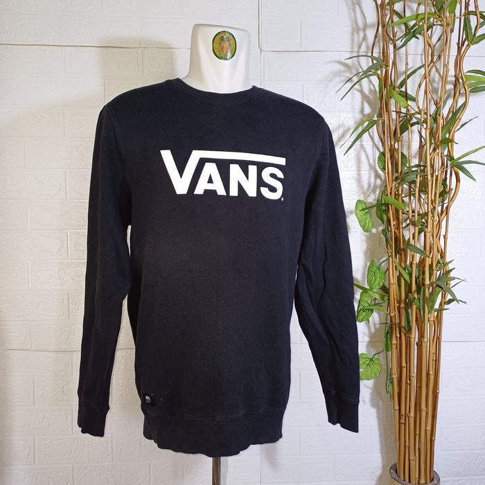 SWEATER VANS ORIGINAL, SIZE M-L (SECOND BRANDED) HITAM PEKAT, CN0238