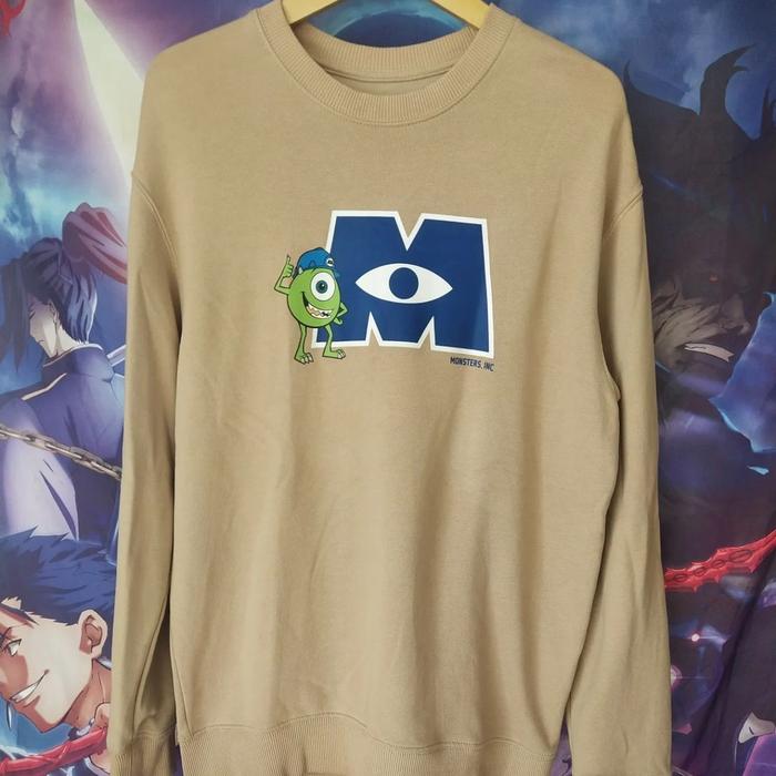 Monster Inc x SPAO Cream Crewneck Sweater Jaket Original Second Disney