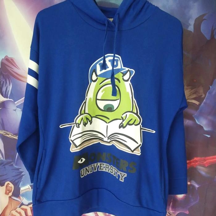 Monster University Disney Pixar Blue Hoodie Jaket Original Second