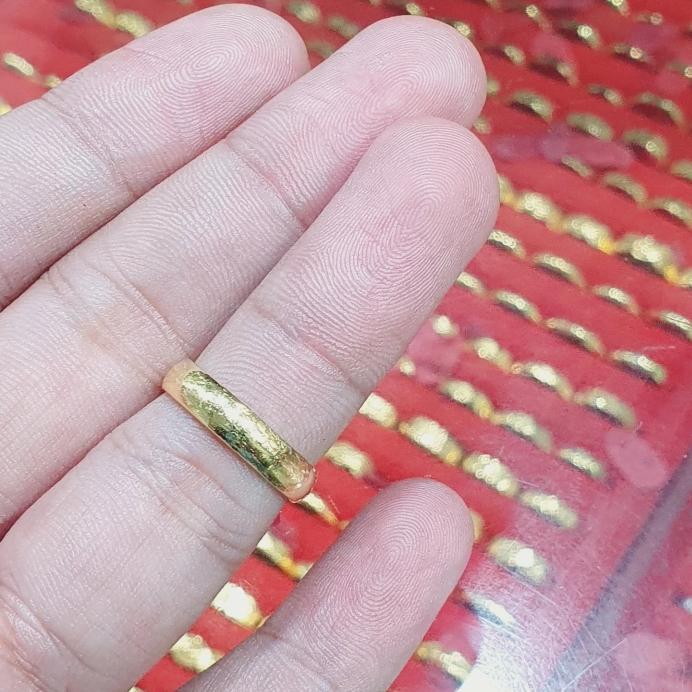 Cincin Emas Asli Model Polos 24 Karat 5 gram