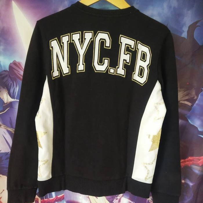 FUBU NYC FB Pattern Crewneck Sweater Original Second Brand Rapper