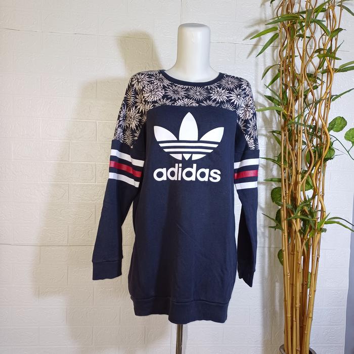 LONG CREWNECK ADIDAS FLOWER, SIZE M (SECOND BRANDED) DONGKER, CN0217