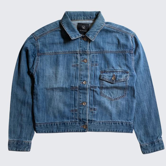 Blue Denims Wmns By W Closet Seoul Type I Denim Jacket - Unisex - M