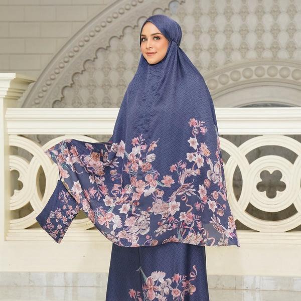 Mukena BUTTONSCARVES Farra Prayer Robe - Butterfly Pea