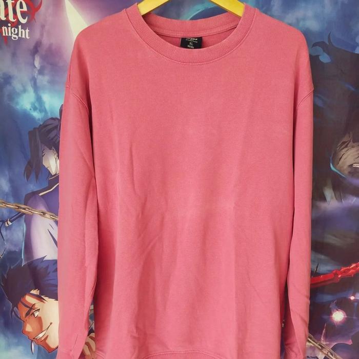 SPAO Basic Pink Crewneck CN Sweater Original Second Brand Korea UNIQLO