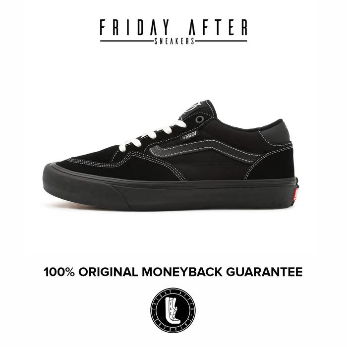 Sepatu Sneakers Pria Vans Skate Pro Rowan Black Black Original Resmi