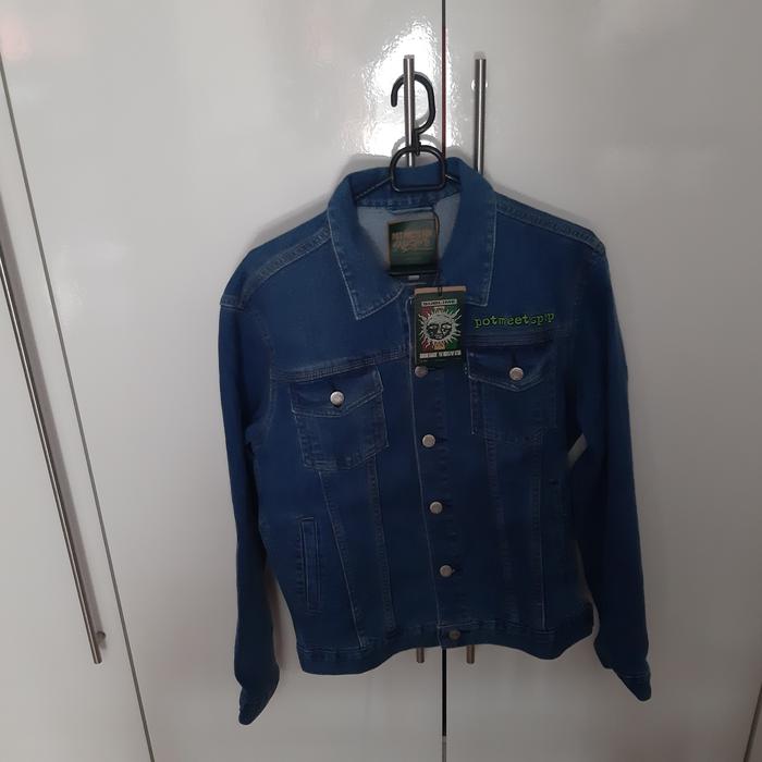POT MEETS POP DENIM- PMP X SUBLIME NEW REALIZATION SKUNK DENIM JACKET