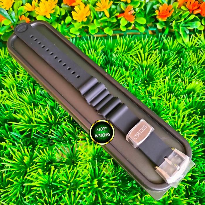 Rantai/Bracelet/Rubber/Strap SEIKO Black NEW/BNIB Original 100% Z 22mm