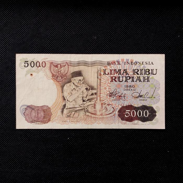 Uang Kuno 5000 Rupiah Asah Intan Tahun 1980