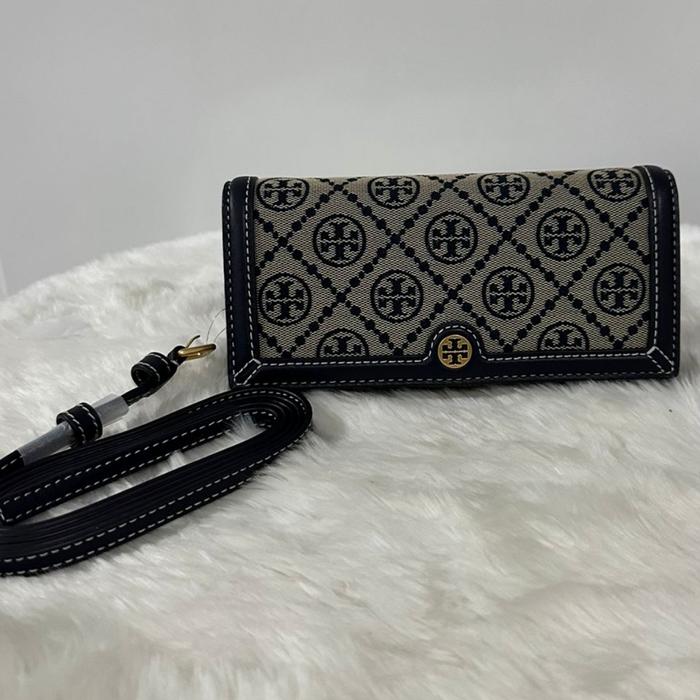 Monogram T Wallet Crossbody Navy