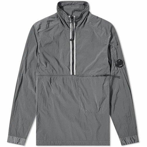 C.P Wappen Half Zip Up Overshirt (Dark Gray) Original