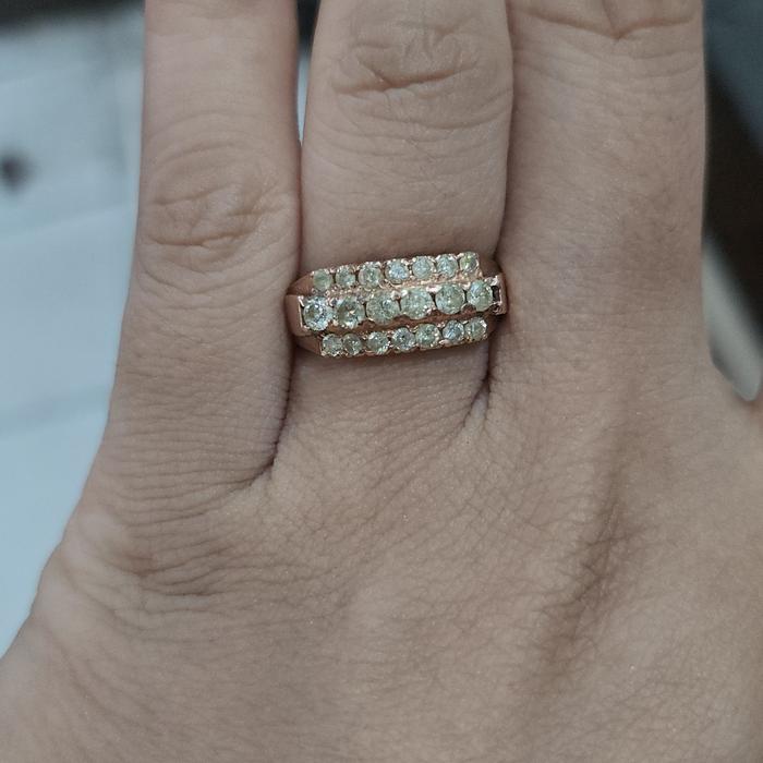 Berlian Medan (Cincin Baris 3 Tingkat)