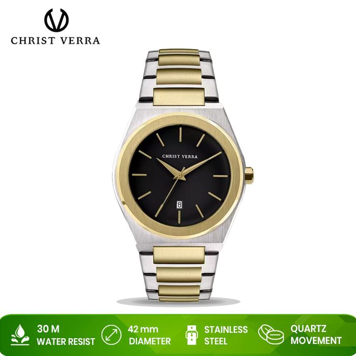 Jam Tangan Pria Christ Verra CV 10985G-13 BLK Original Resmi