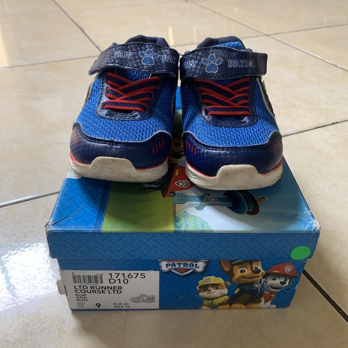Sepatu Anak LED Paw Patrol Nickelodeon Size 26 Preloved