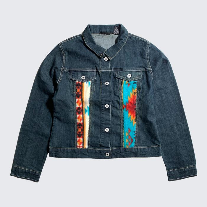 2000s Newyork & Company Pendleton Pattern Denim Jacket - Unisex - S
