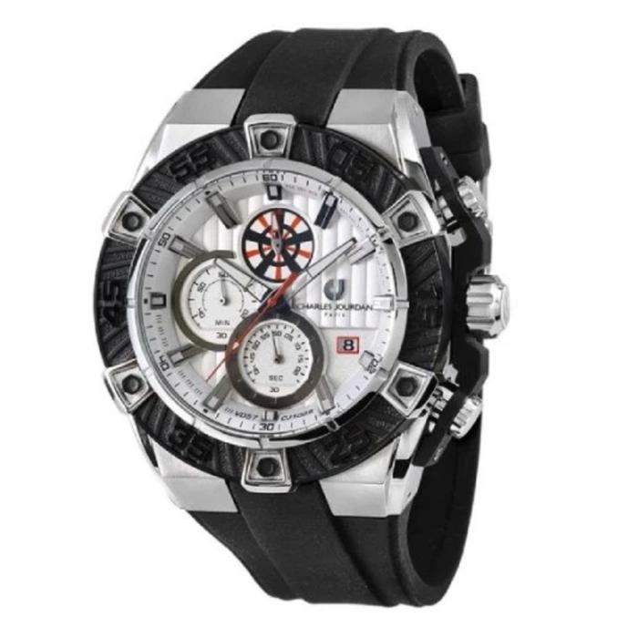 Charles Jourdan Pria CJ1088-1312C Quartz Chronograph Rubber Strap