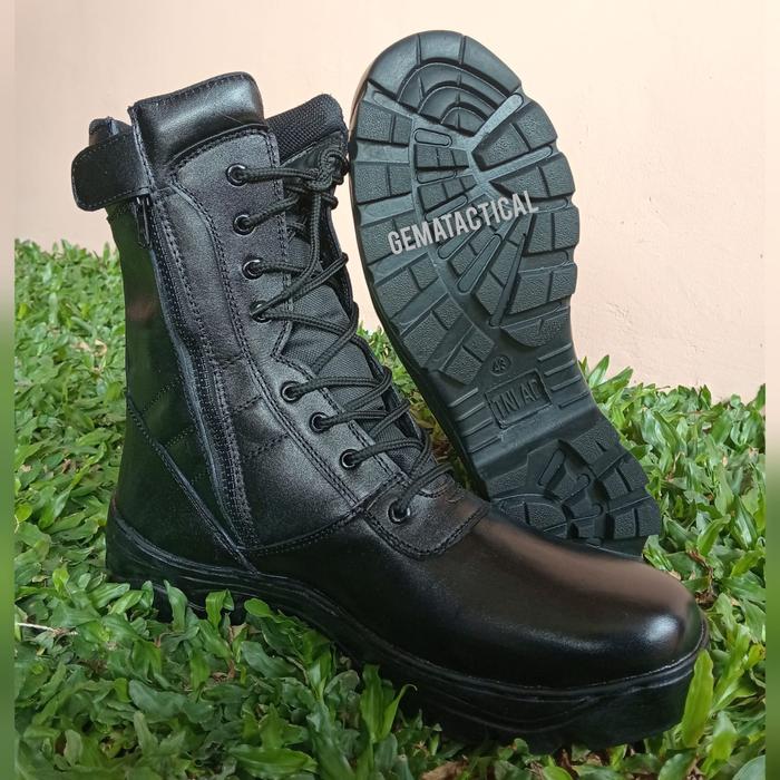 Sepatu WR PDL HIU / Sepatu WR Tactical / Sepatu PDL Hitam Tali Polos