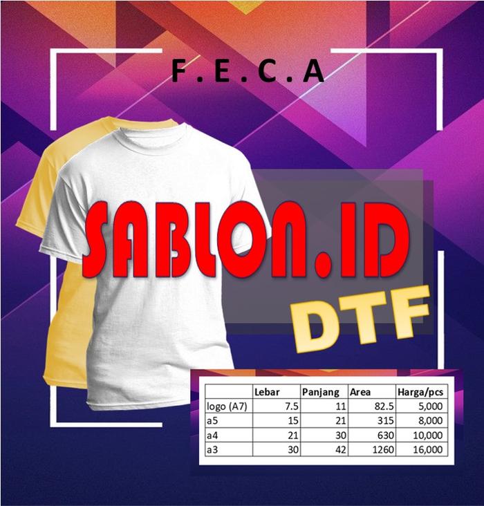 Jasa sablon / printing DTF / Kaos Anak / Ultah / Merchandise