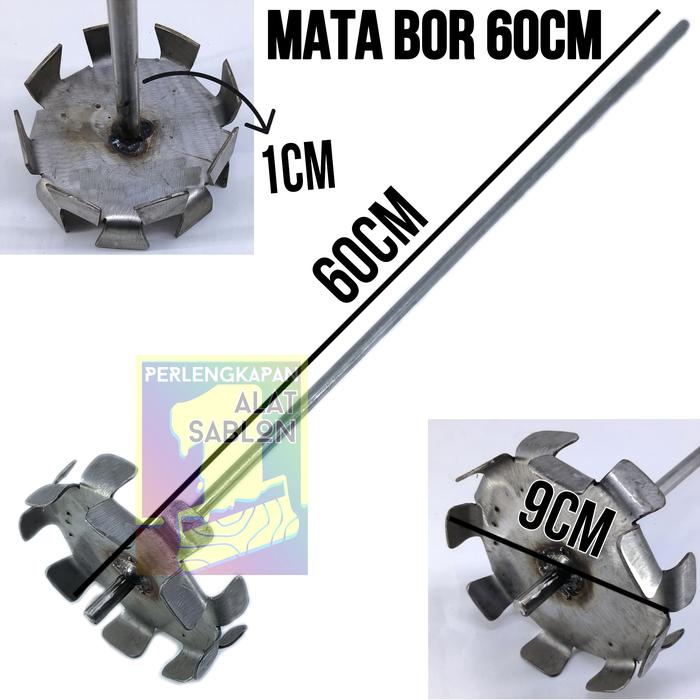 MATA BOR PENGADUK TINTA STAINLESS PENGADUK CAT SERBAGUNA 60CM