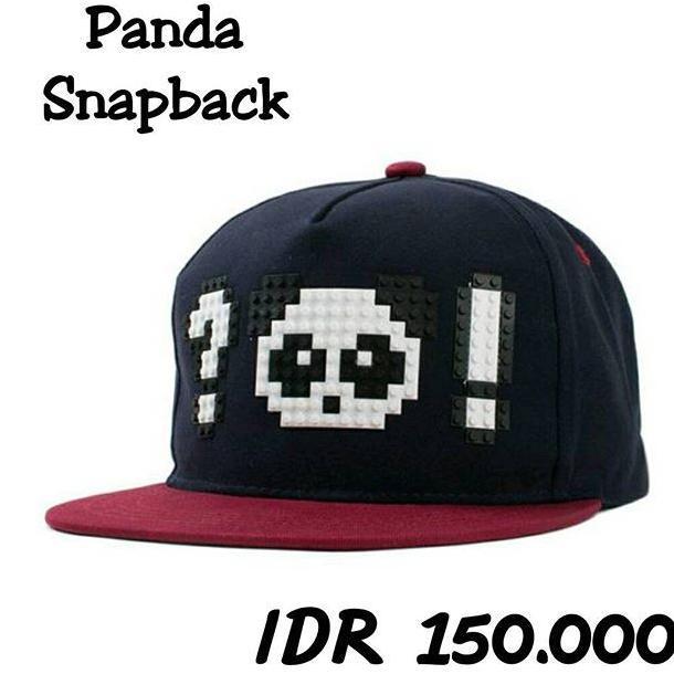 Ready Stock New Topi Panda Snapback Unik Lucu Keren Cewek Cowok Pria