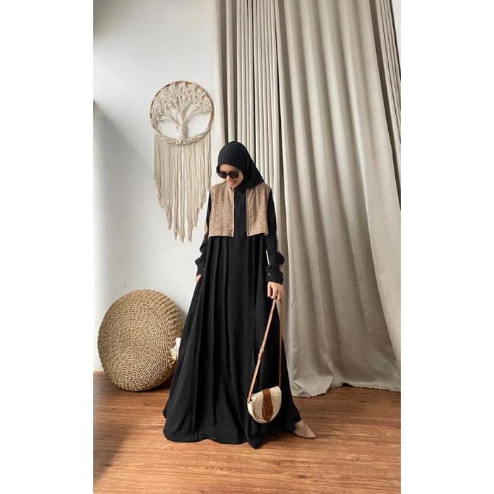 AYUDIA ABAYA | GAMIS KATUN BRUKAT MIX CRINKLE