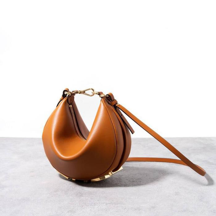 FENDI Fendigraphy mini hobo bag Brandy
