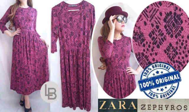 Zara Zephyros Magenta Floral Maxi Dress