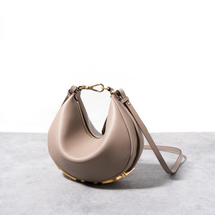 FENDI Fendigraphy mini hobo bag Tortora