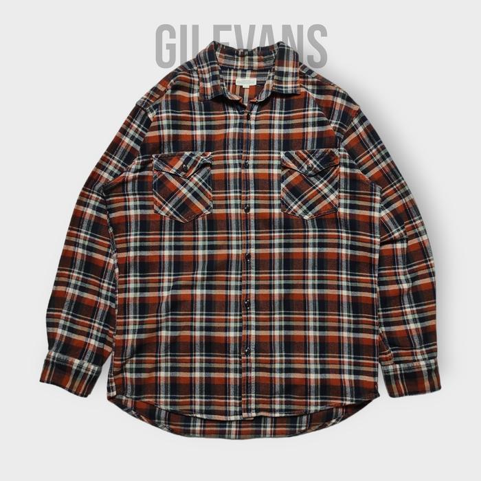 Kemeja Lengan Panjang Outer Gilevans Double Pocket Work Flannel