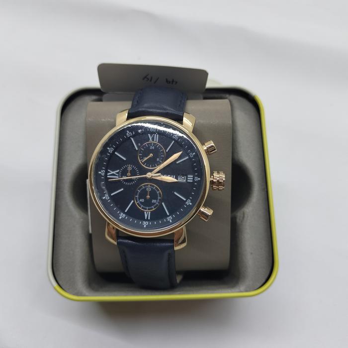 Jam Tangan wanita Branded BQ1704 Men Watch Navy Leather