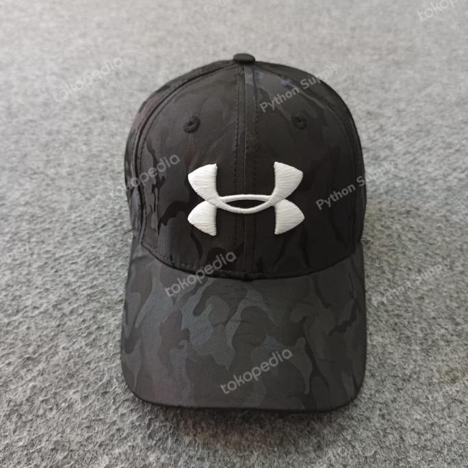 Ready Stock New Topi Under Armour Pria Camo Black G-647 Original Topi